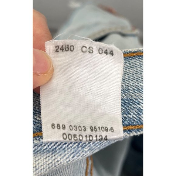 Levis 501 colorful patch work cut off button fly shorts sz 30 - Picture 8 of 10